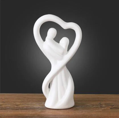 Swan and Deer Ceramic Crafts – Elegant Animal Sculptures for Living Room or Desk Display