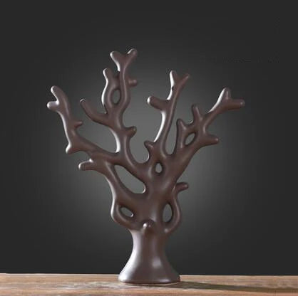Swan and Deer Ceramic Crafts – Elegant Animal Sculptures for Living Room or Desk Display