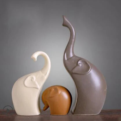 Swan and Deer Ceramic Crafts – Elegant Animal Sculptures for Living Room or Desk Display