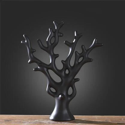 Swan and Deer Ceramic Crafts – Elegant Animal Sculptures for Living Room or Desk Display