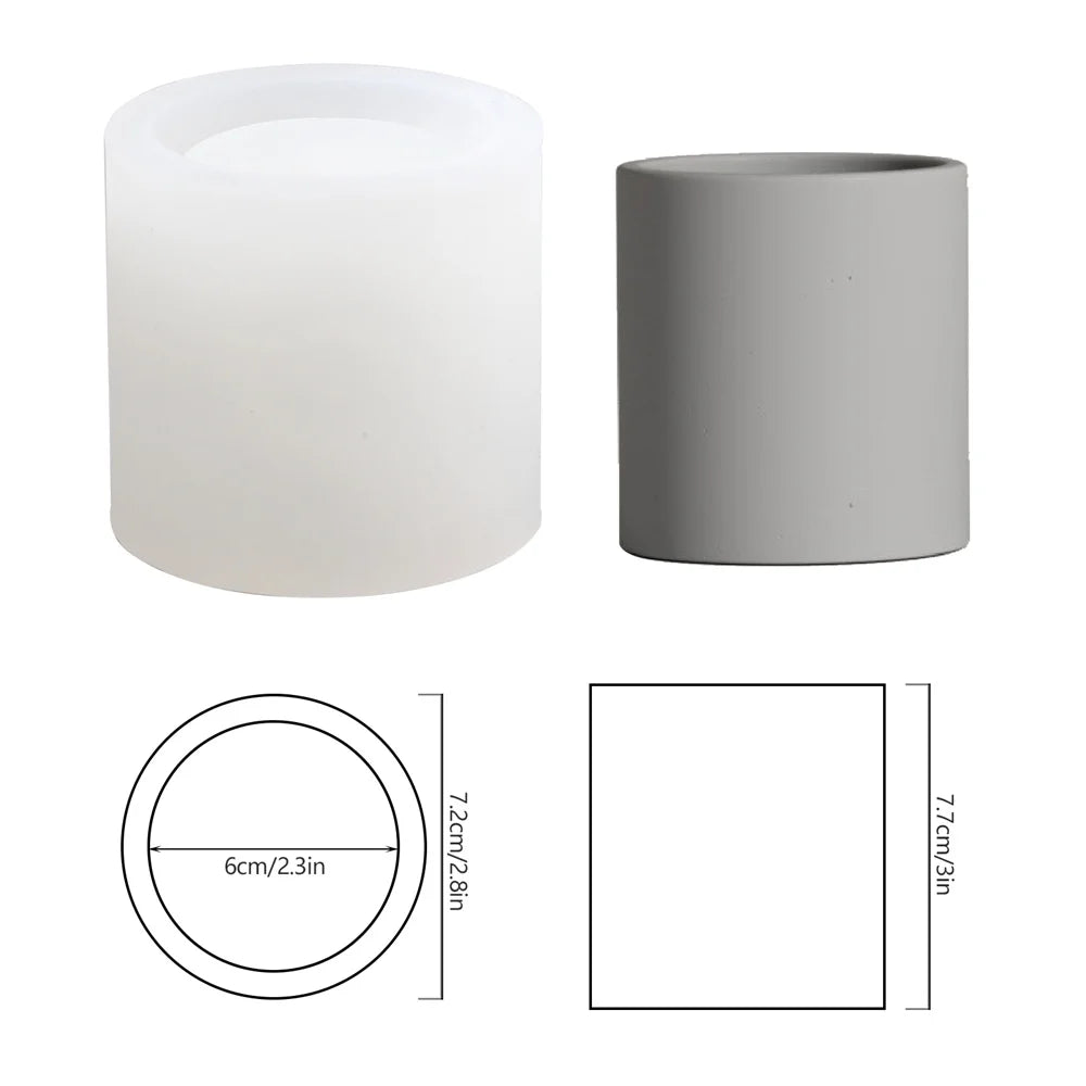 DIY Greek Sculpture Candle Jar Mold – Silicone Mold with Lid for Home Decor Candle Containers
