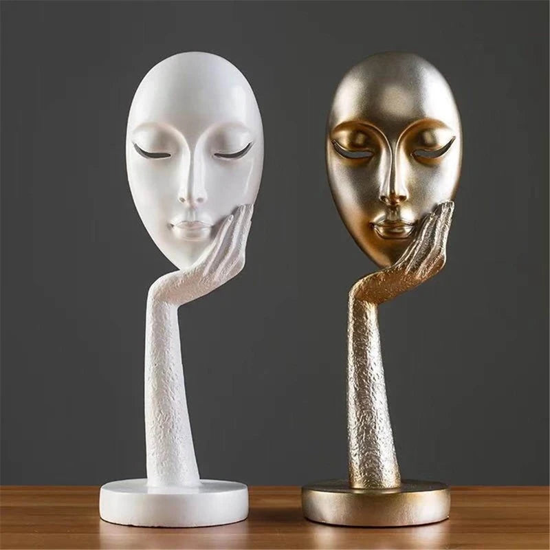 Creative Modern Meditation Figurine – Abstract Resin Sculpture for Interior Display