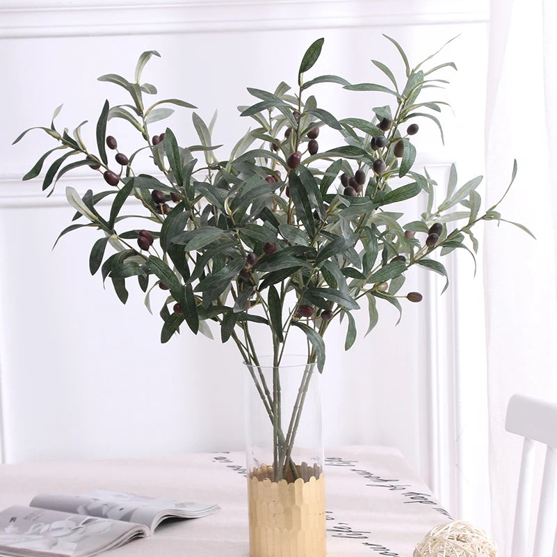 Decorative Artificial Olive Leaf Branches – Greenery for Weddings, Events & Photos
