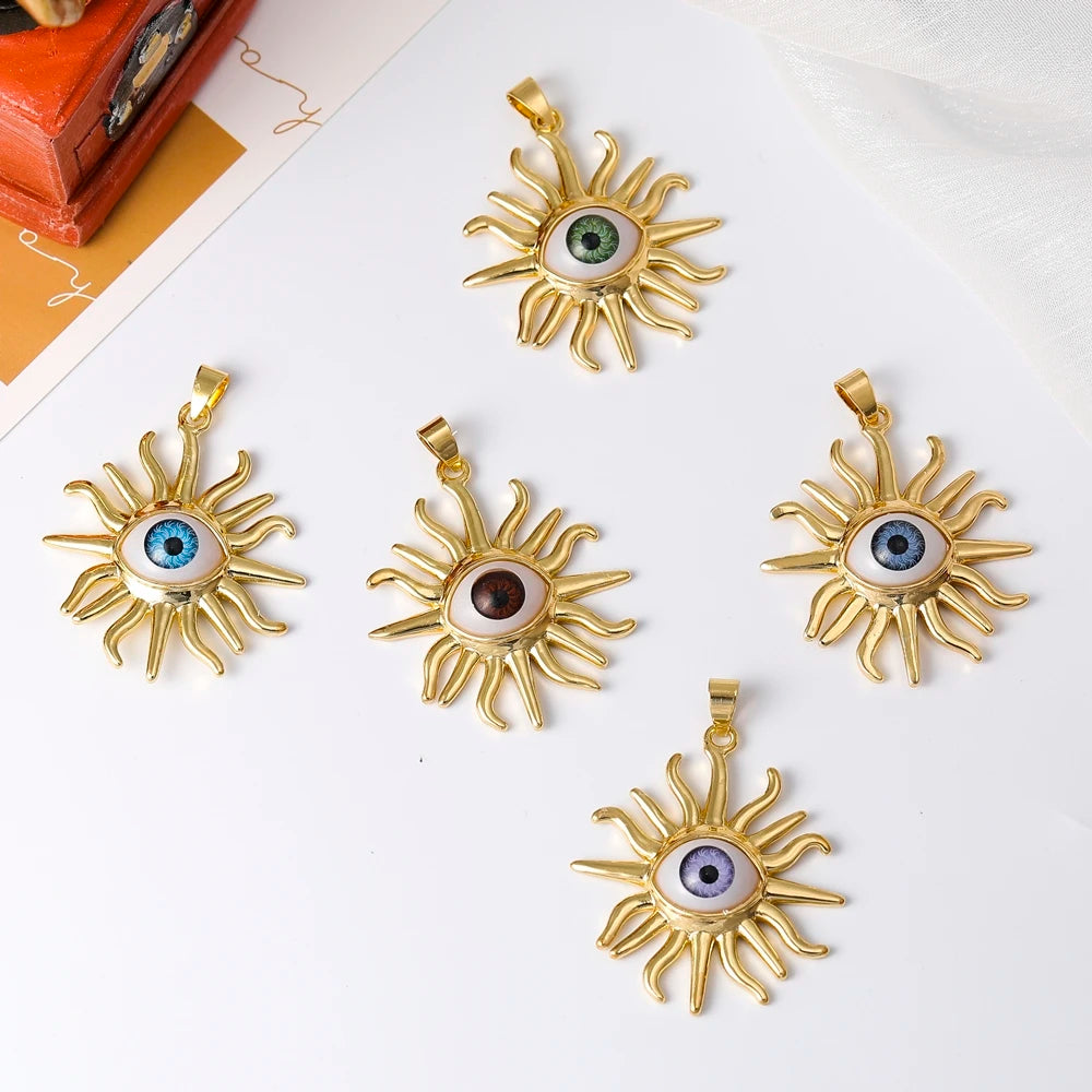 ✨ DIY Resin Pendant Charms – Handmade Love Heart, Hamsa Hand, Sun & Greek Evil Eye for Bracelets & Necklaces