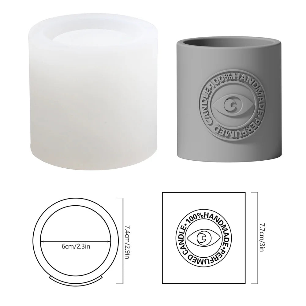 DIY Greek Sculpture Candle Jar Mold – Silicone Mold with Lid for Home Decor Candle Containers