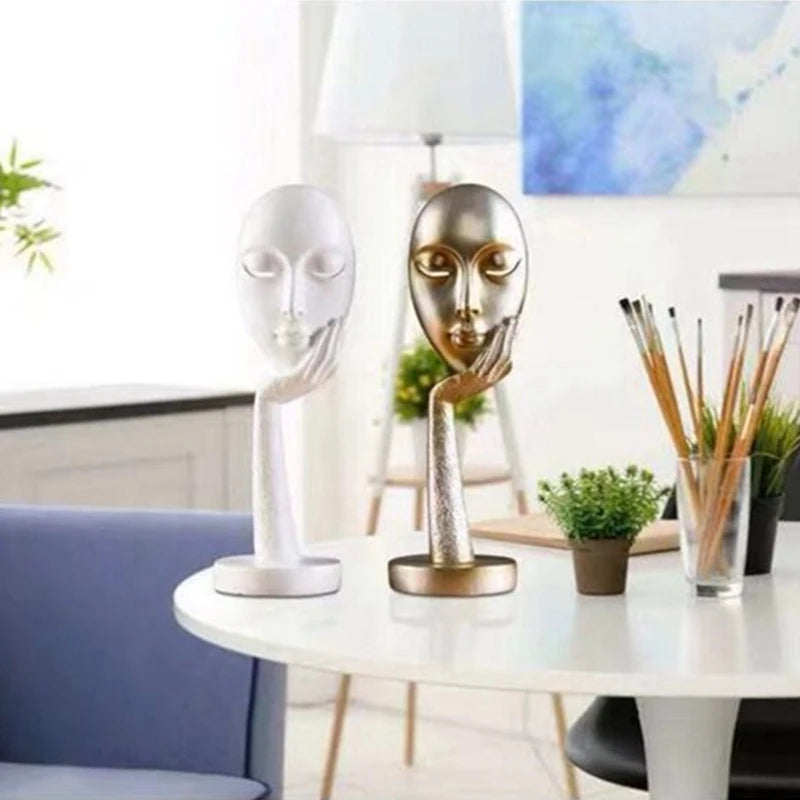 Creative Modern Meditation Figurine – Abstract Resin Sculpture for Interior Display