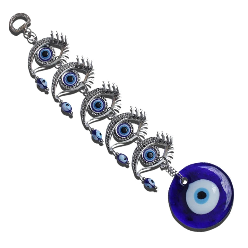 Greek Blue Evil Eye Wall Hanging – Amulet Pendant for Home Decor and Blessing