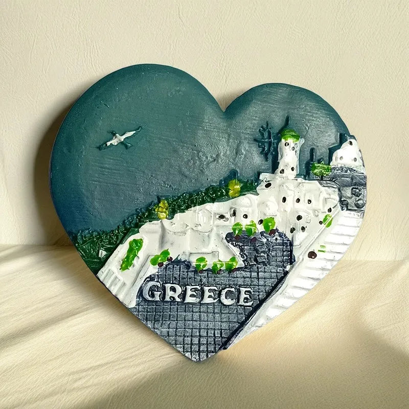 Greece Refrigerator Magnets – 3D Resin Souvenirs with Landmarks