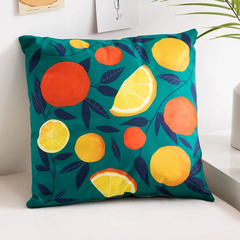 Minimalist Fruit Pattern Cushion Cover – Decorative Pillow Case for Living Room Sofa