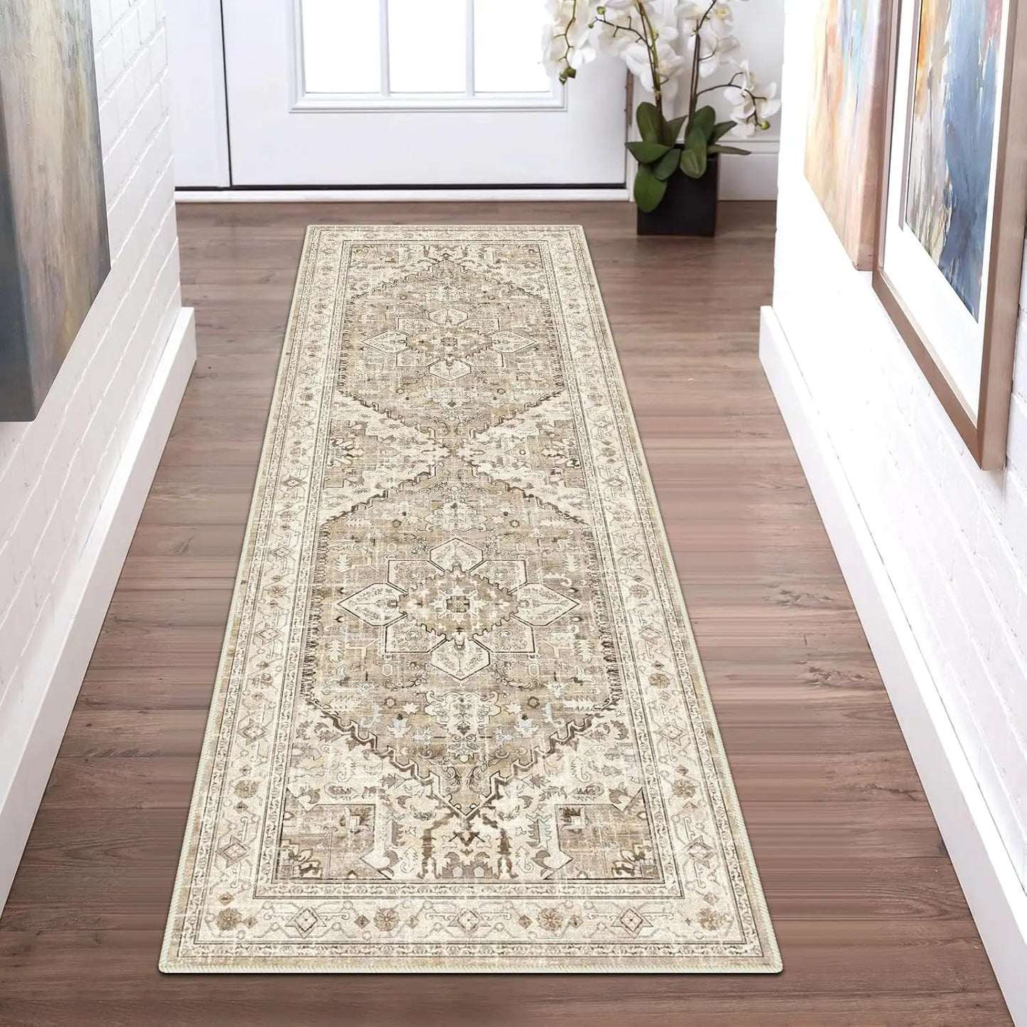 🏡 Velvet Hallway Runner Rug ✨ | Non-Slip & Wear-Resistant 🛋️ | Perfect for Bedroom, Living Room, Entryway & Indoor Floors 🌟