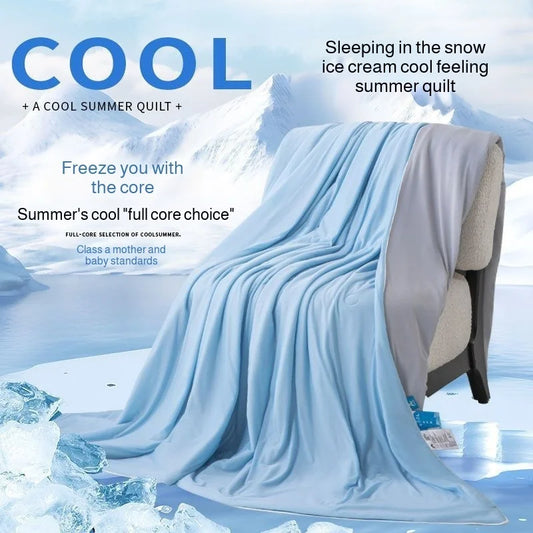 Summer Cooling Thin Quilt – Comfortable, Machine Washable Blanket for Office Nap & Sofa