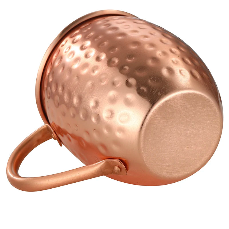 Mule Copper Mugs – Set of 4 Hammered 100% Pure Copper Cups with Riveted Handles (540ml / 18oz)