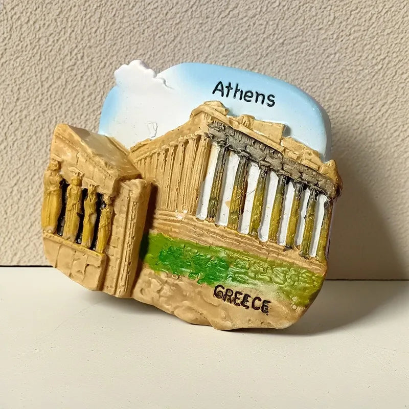 Greece Refrigerator Magnets – 3D Resin Souvenirs with Landmarks