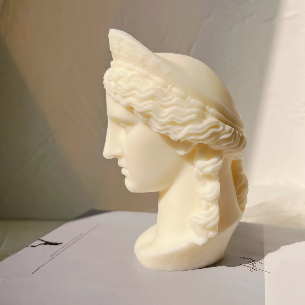 🕯️ Hera Statue Candle Mold – Greek Mythology Goddess Silicone Mould for Wax, Soap, Resin & Plaster Crafts