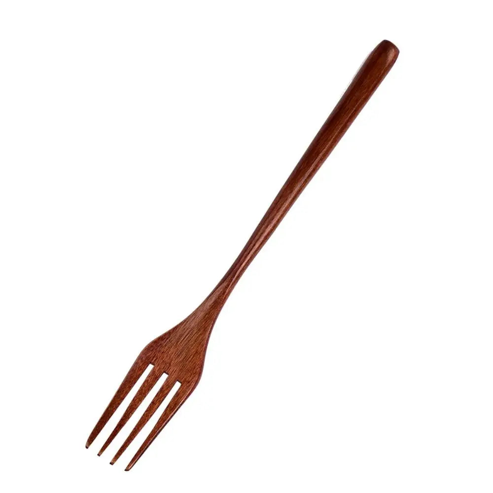 Eco-Friendly Wooden Spoon and Fork – Dinnerware & Kitchen Utensils for Rice, Soup, and Cereal