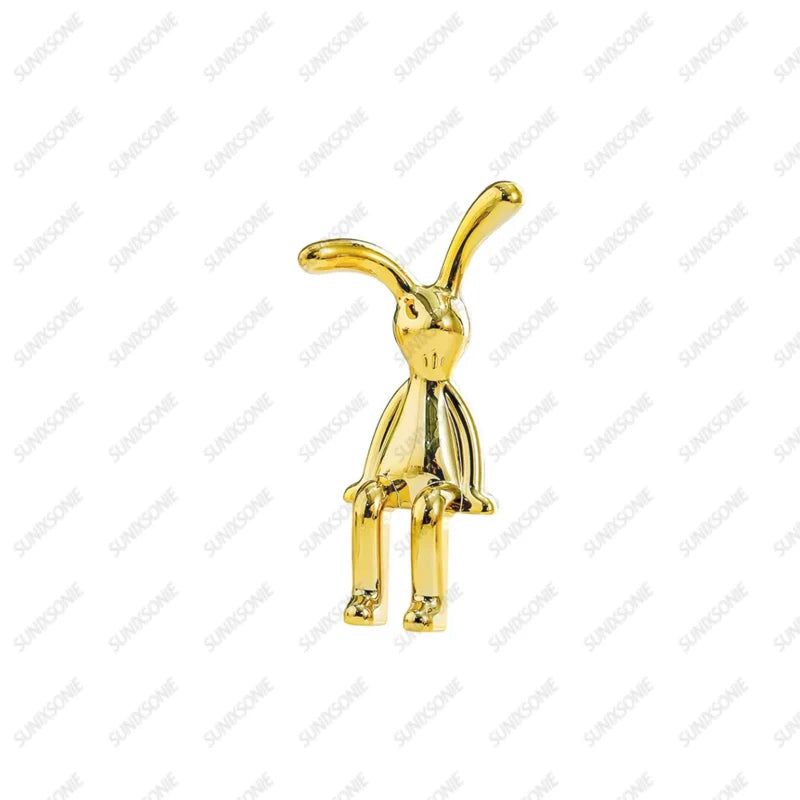 Long-Eared Rabbit Figurine – Decorative Bunny Statue for Home, Center Console & Ornaments