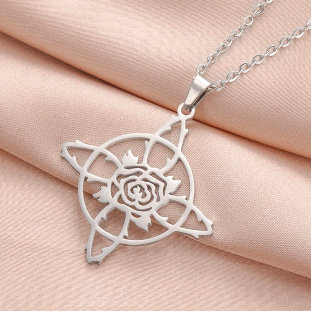 🛡️ Ancient Greek Mythology Witch Knot Necklace – Stainless Steel Protection Amulet for Women | Wiccan & Spiritual Jewelry