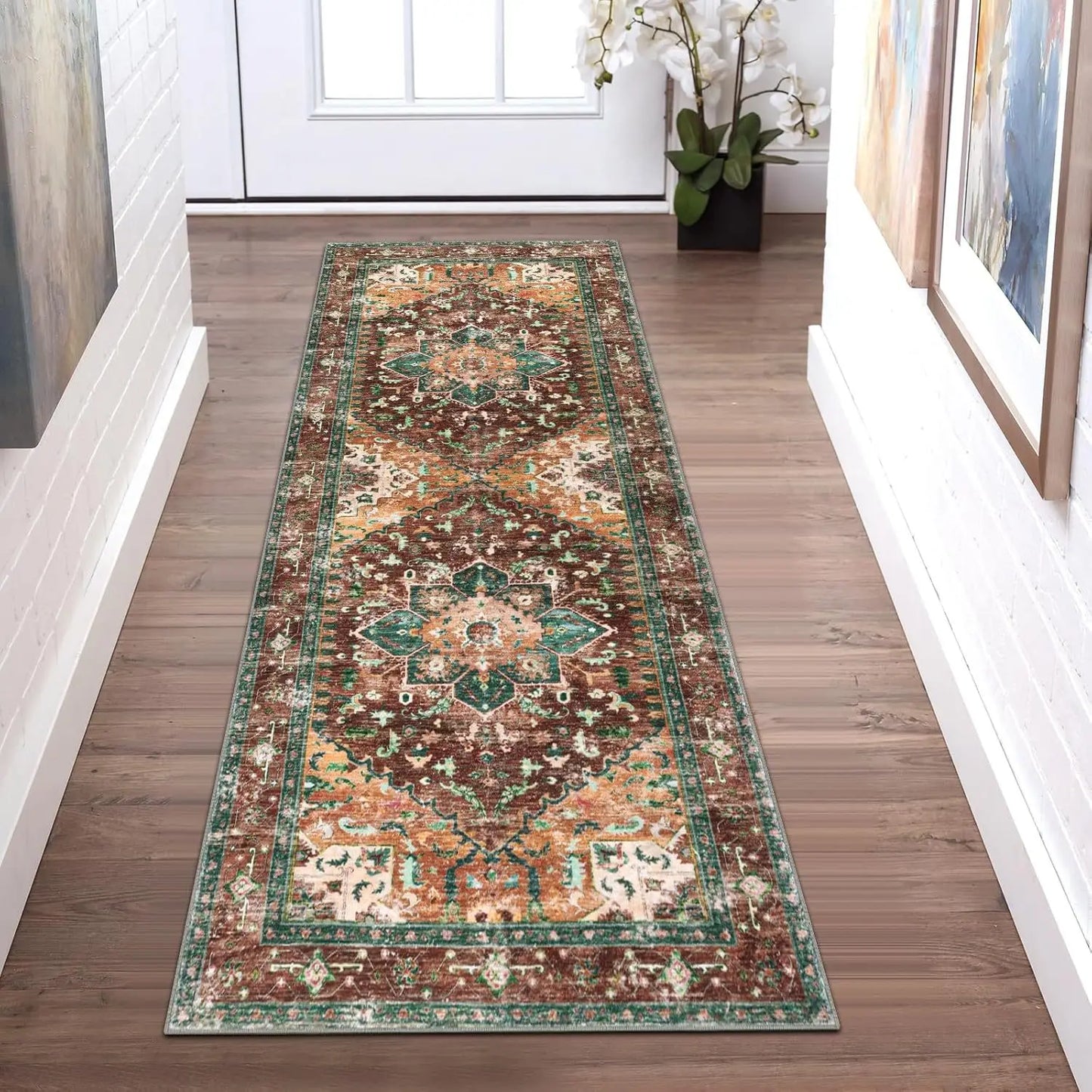 🏡 Velvet Hallway Runner Rug ✨ | Non-Slip & Wear-Resistant 🛋️ | Perfect for Bedroom, Living Room, Entryway & Indoor Floors 🌟