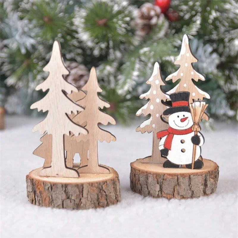 🎄✨ Mini Wooden Christmas Tree – Desktop Decoration | Wooden Ornaments for Holiday Table & Home Décor ✨🌟