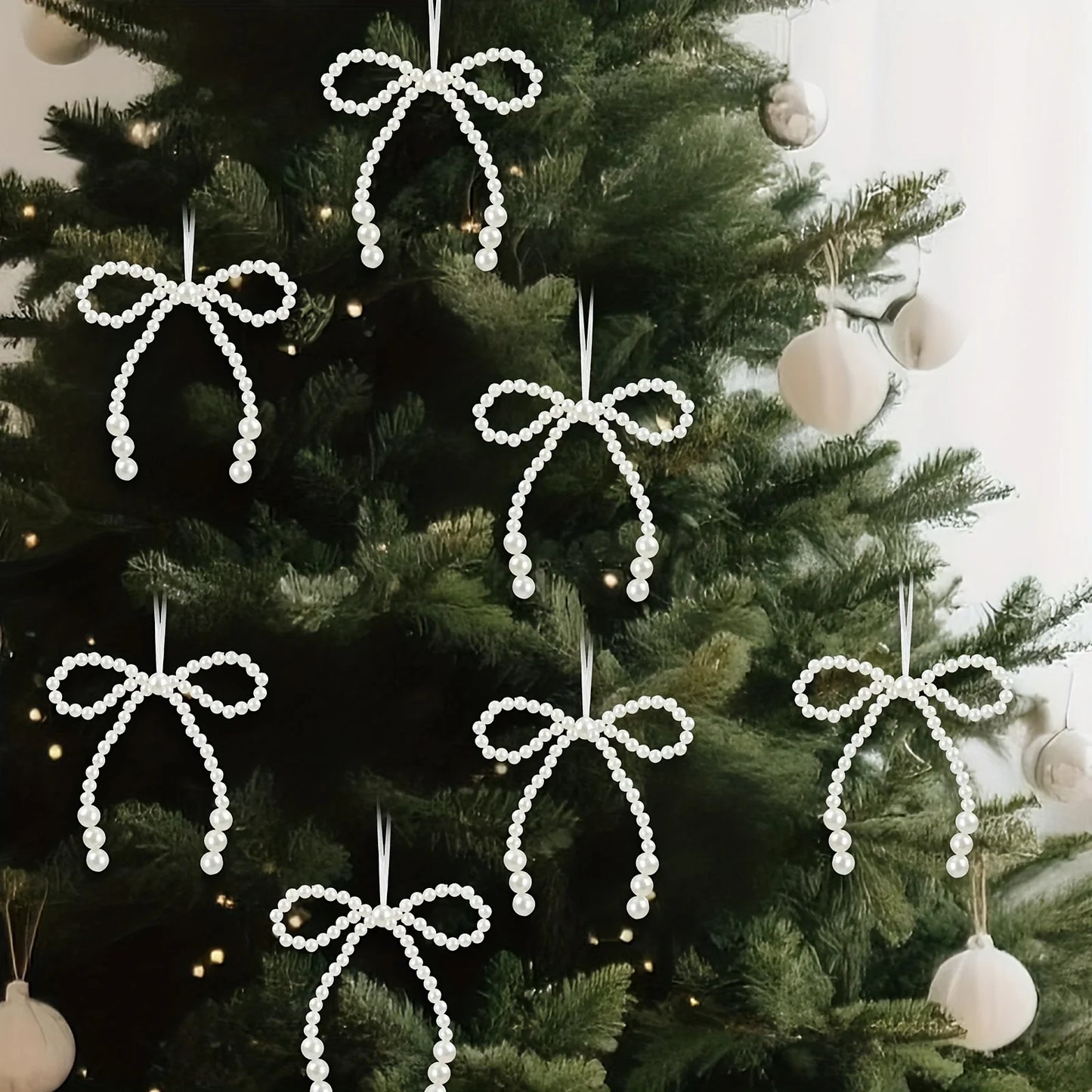 🎀 Elegant Christmas Bow Decorations - 12 Pcs Twist Tie Set