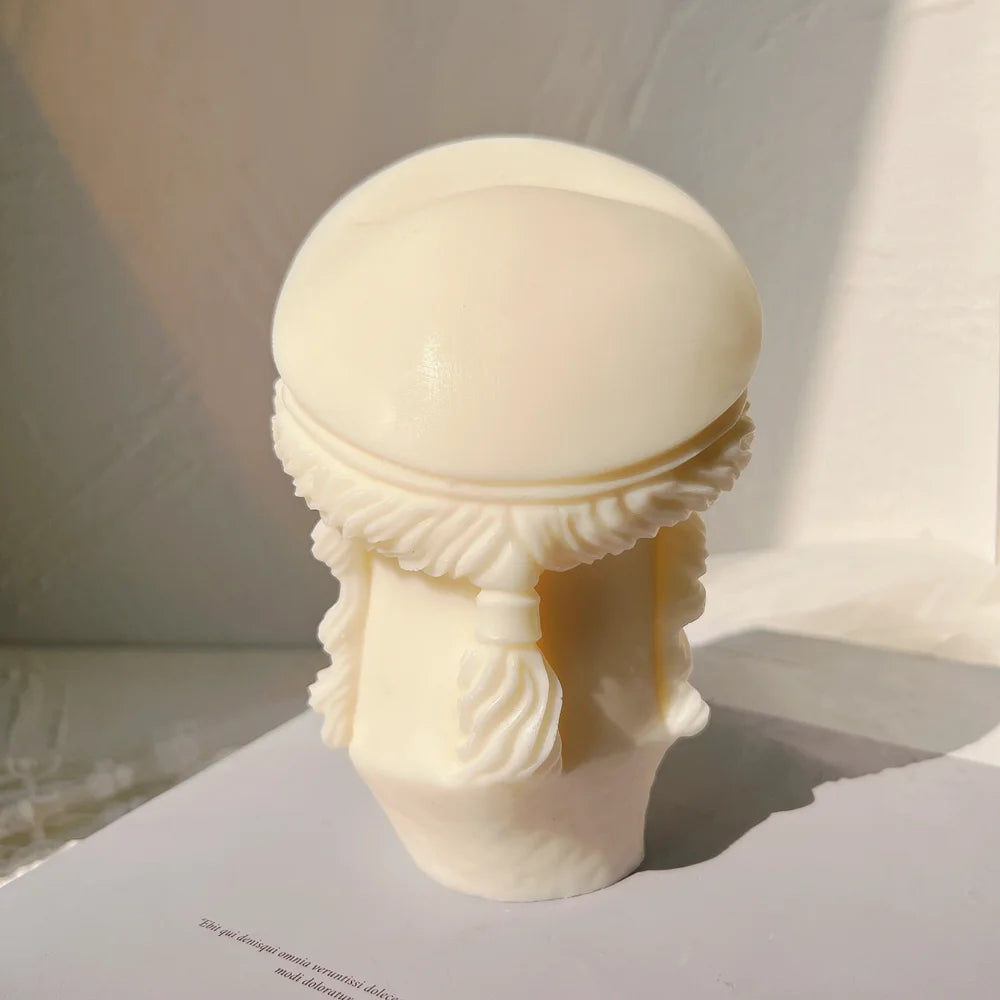🕯️ Hera Statue Candle Mold – Greek Mythology Goddess Silicone Mould for Wax, Soap, Resin & Plaster Crafts