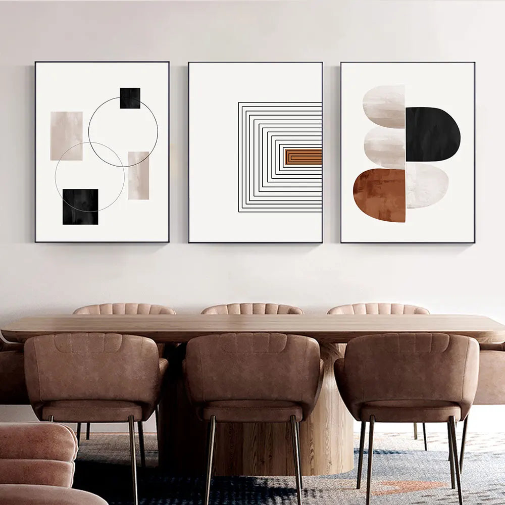🖤 Black & White Line Art Canvas Prints – Abstract Geometric Wall Art Posters for Living Room & Bedroom Decor