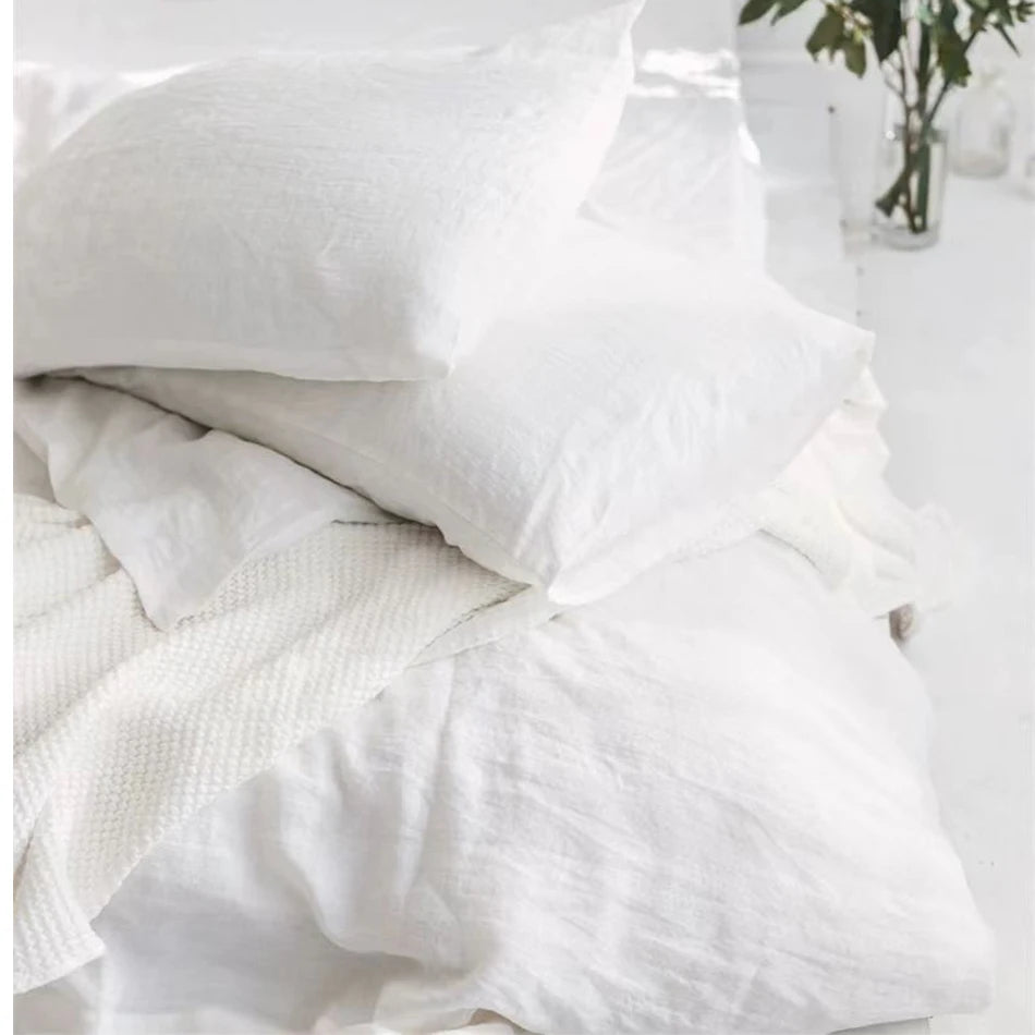 100% Linen Stone-Washed Duvet Cover & Pillowcase