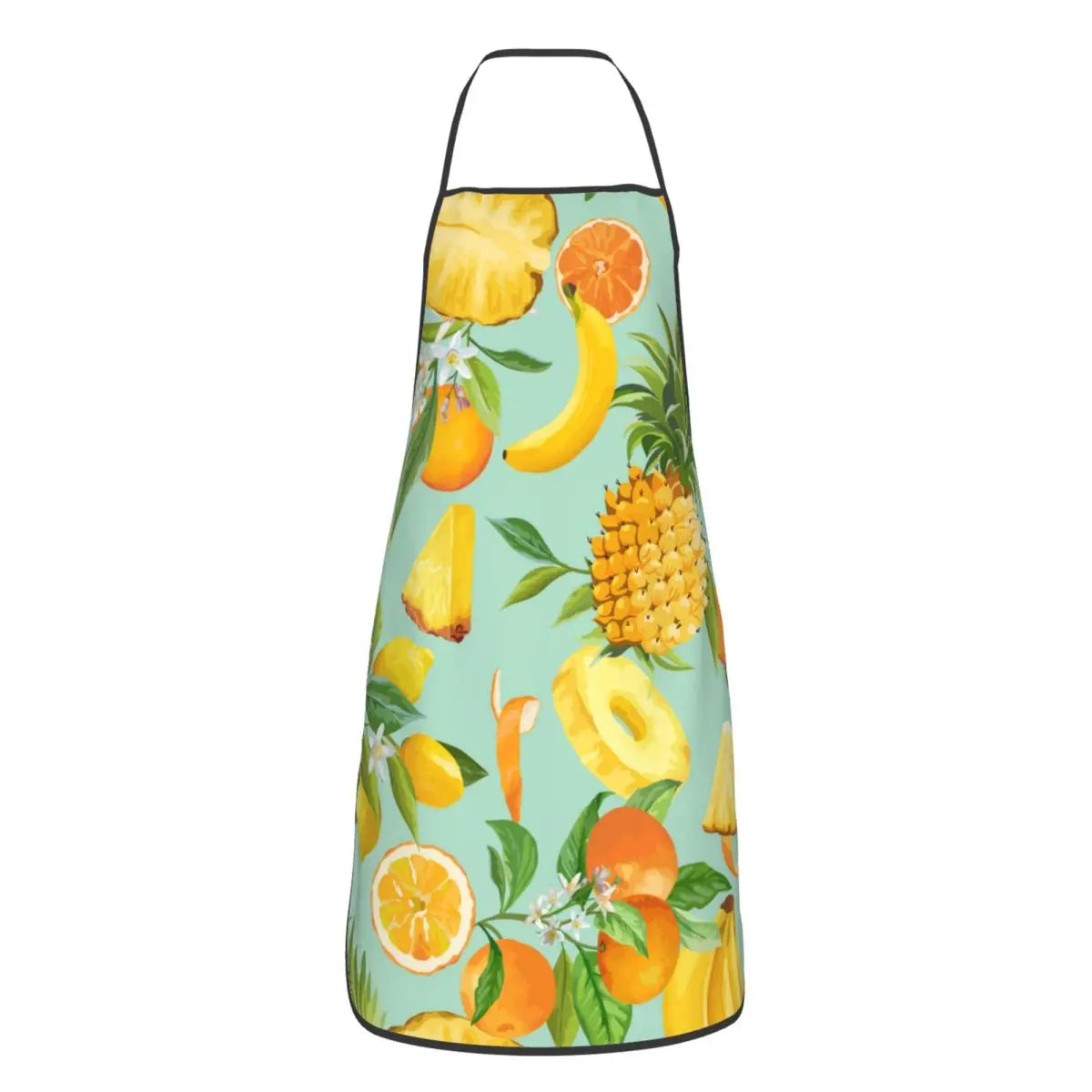 Custom Sicilian Tiles Summer Fruit Apron – Oranges & Lemons Bib for Women & Men, Unisex Kitchen Cooking Tablier