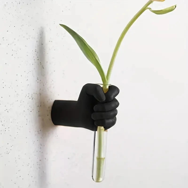 Handmade Resin Wall Vase – Geometric Art Decor for Flowers