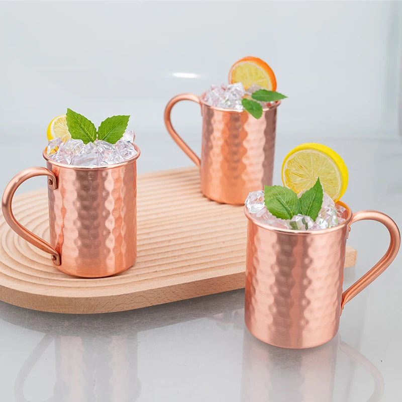 100% Copper Moscow Mule Mug – Durable Pure Copper Beer, Coffee & Milk Cup, 1/2/3/4PCS Bar Drinkwar