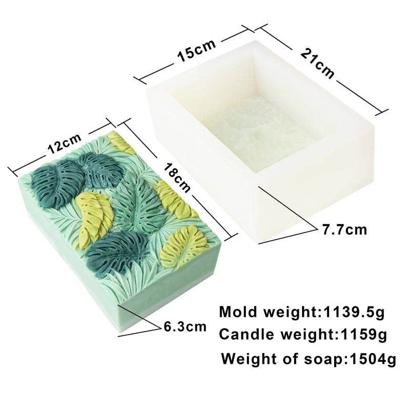 Large Turtle Leaf Silicone Mold – Perfect for Soaps, Aromatherapy & Resin Crafts