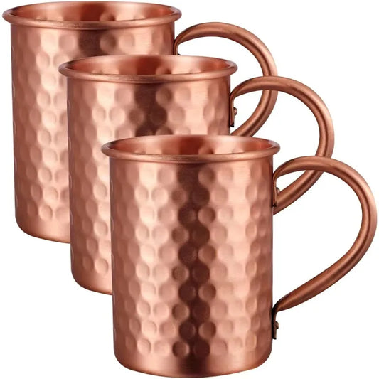 100% Copper Moscow Mule Mug – Durable Pure Copper Beer, Coffee & Milk Cup, 1/2/3/4PCS Bar Drinkwar