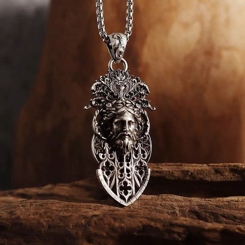 Ancient Greek Zeus Pendant –  Necklace, Retro Punk Mythology Jewelry for Men & Women Gift