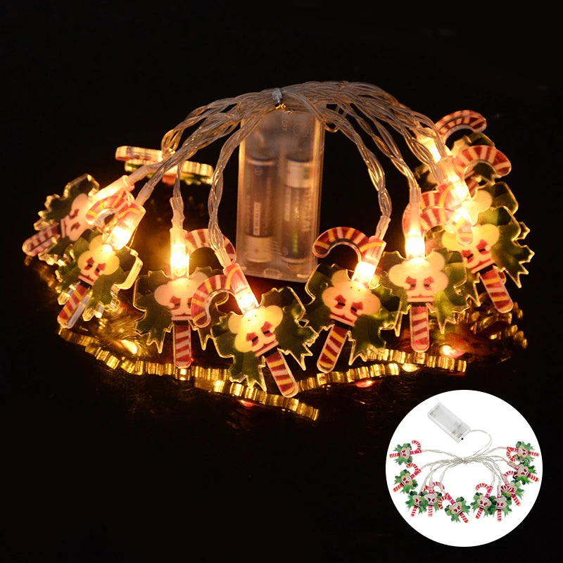 🎄🎅 Sparkle & Shine! Santa & Snowflake Christmas LED String Lights 🌟