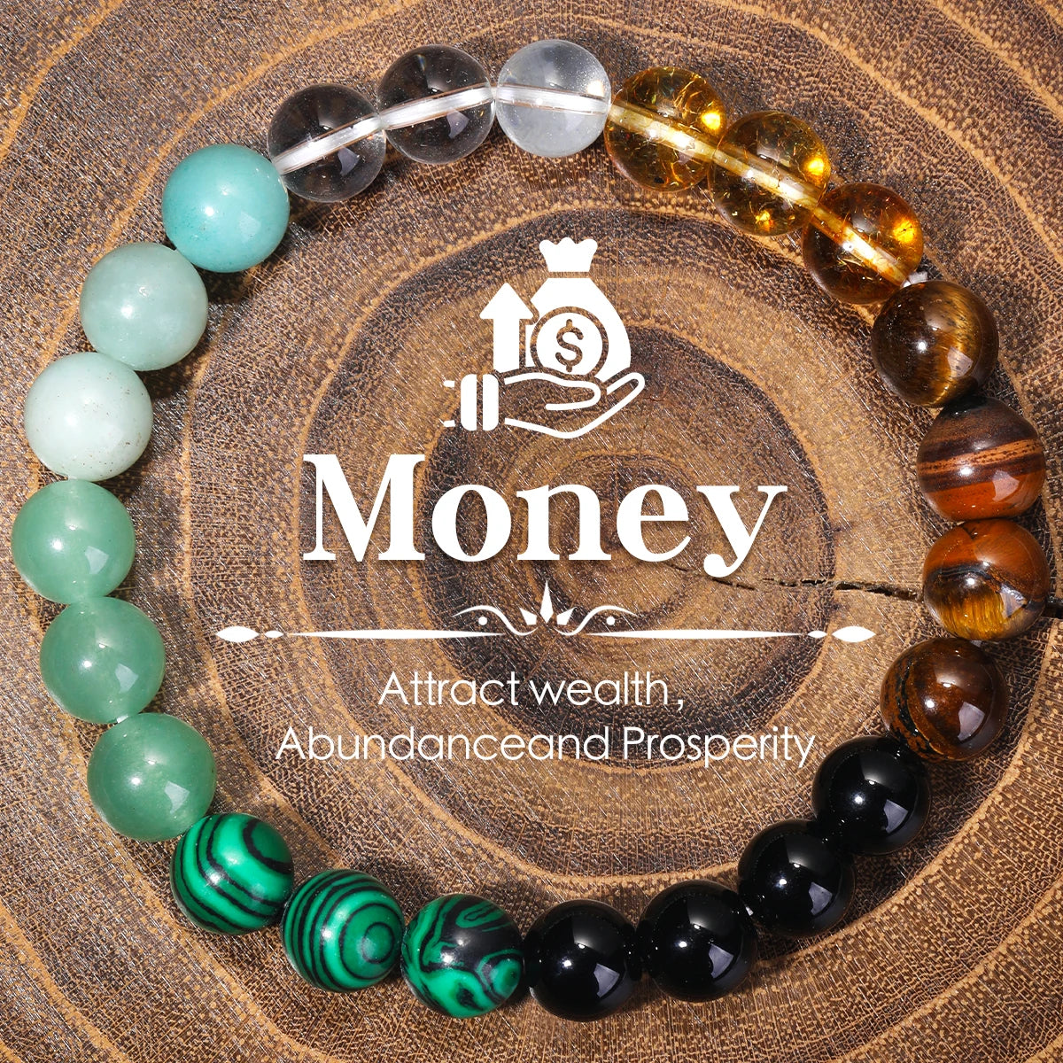Natural Obsidian Labradorite Bracelet – Good Luck, Money & Health Crystal Jewelry for Men & Women
