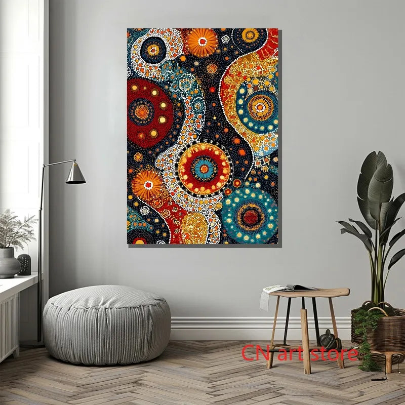 Mystical Sacred Geometry Canvas – Spiritual Wall Art Poster for Home Decor