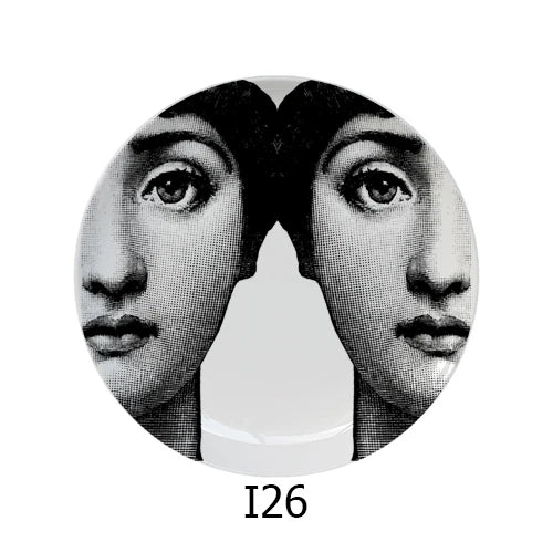 🎭 Artful Facial Decoration Ceramic Plate - European Style Display