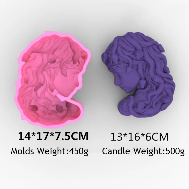 DIY Medusa Head Silicone Mold – Greek Mythology Sculpture Wax & Aromatherapy Soap Mold