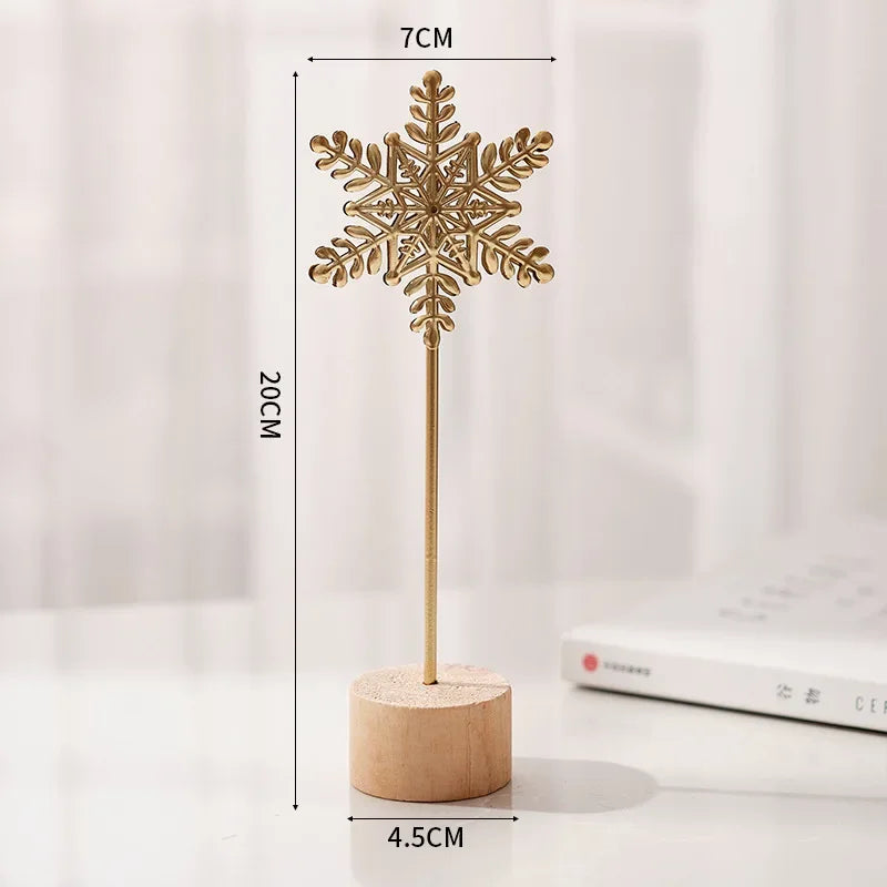 Golden Leaf & Feather Metal Figurines
