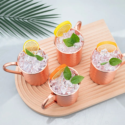 100% Copper Moscow Mule Mug – Durable Pure Copper Beer, Coffee & Milk Cup, 1/2/3/4PCS Bar Drinkwar
