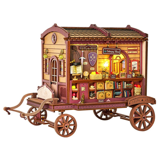 Wooden 3D Miniature Model Kit with Furniture | Magic Cabin Dollhouse Gift for Friends