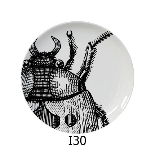 🎭 Artful Facial Decoration Ceramic Plate - European Style Display