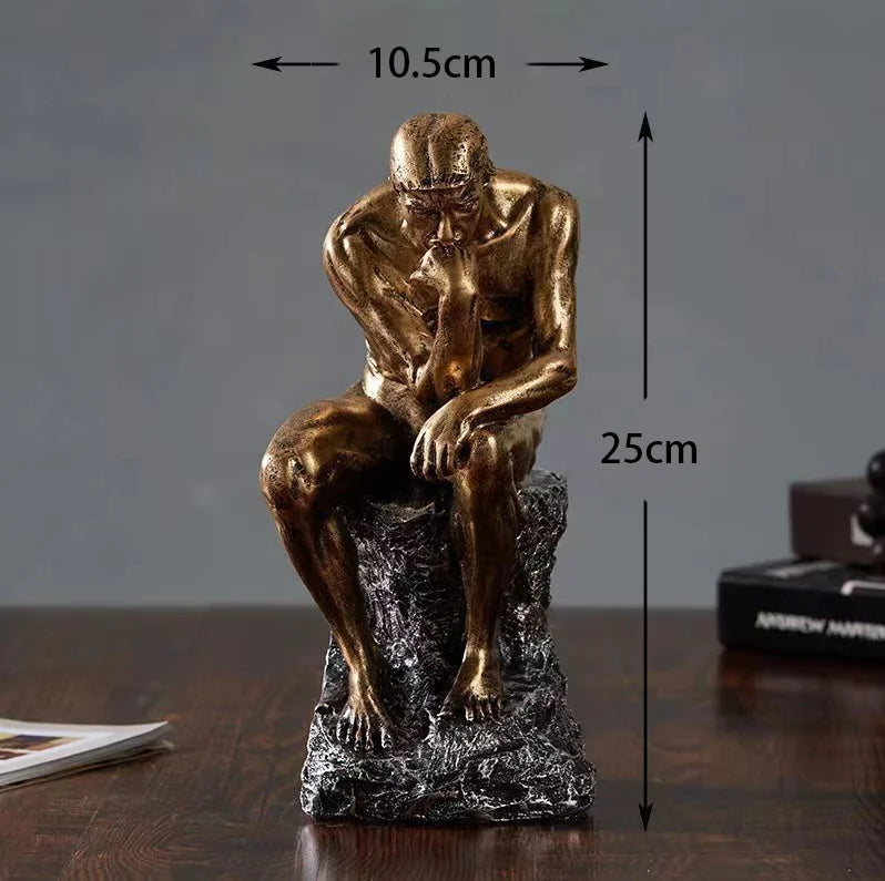 🏛️ Thinker Character Ornaments – Advanced Intelligent Ancient Greek Abstract Retro Human Statues for Home & Table Decor