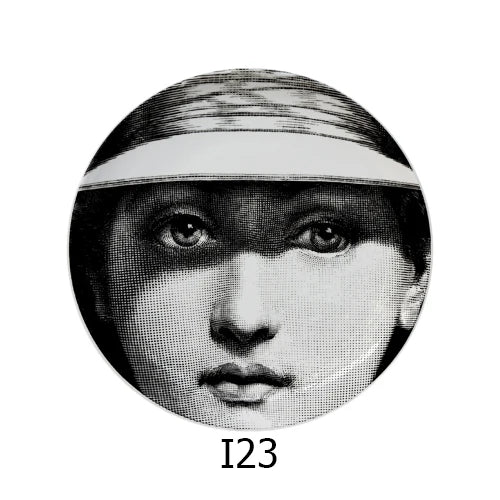 🎭 Artful Facial Decoration Ceramic Plate - European Style Display