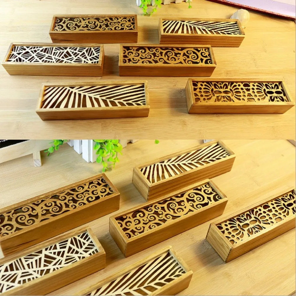 🏷️ Product Title:  Portable Wooden Pencil Box – Hollow Retro Multifunctional Stationery Case – Durable Desk Organizer & Storage Accessory