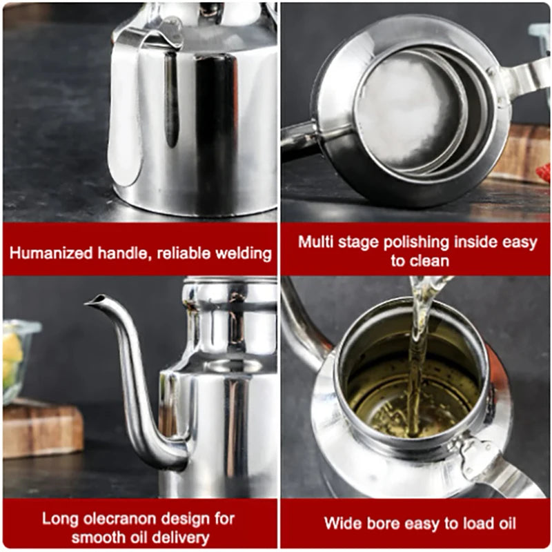 Premium Olive Oil Dispenser Bottle – Stainless Steel, Drip-Free & Easy Pouring