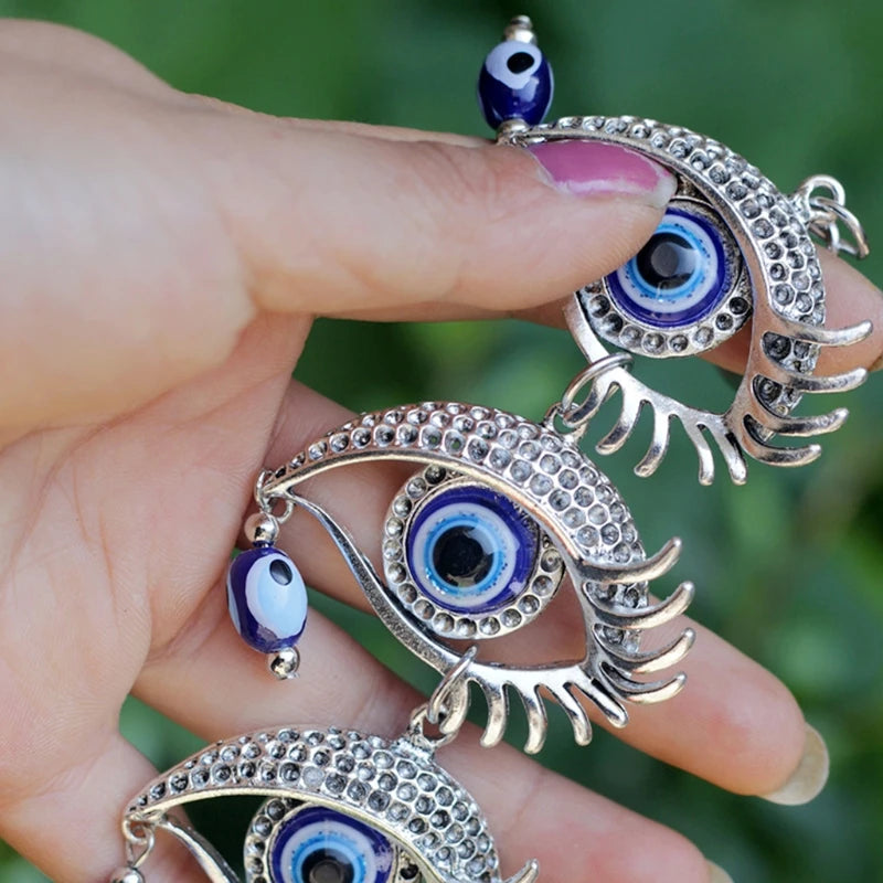Greek Blue Evil Eye Wall Hanging – Amulet Pendant for Home Decor and Blessing