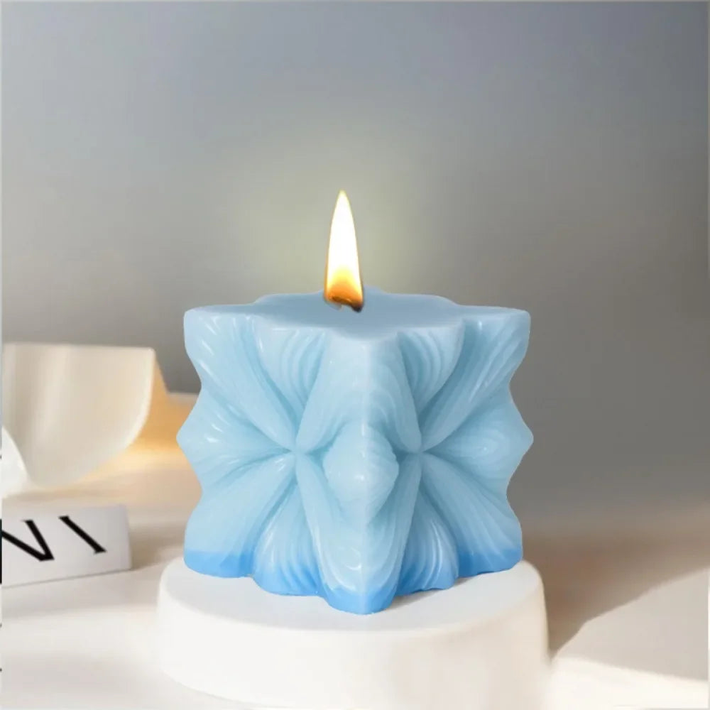 3D Candle & Soap Making Mold Set – Geometric Diamond, Rock, Cube, and Cylinder Shapes