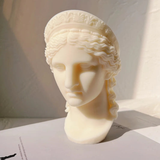 🕯️ Hera Statue Candle Mold – Greek Mythology Goddess Silicone Mould for Wax, Soap, Resin & Plaster Crafts