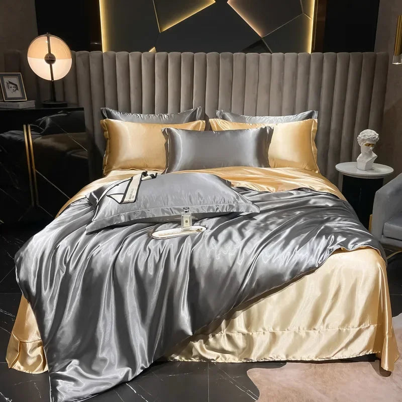 👑 100% Luxury Mulberry Silk King Bedding Set
